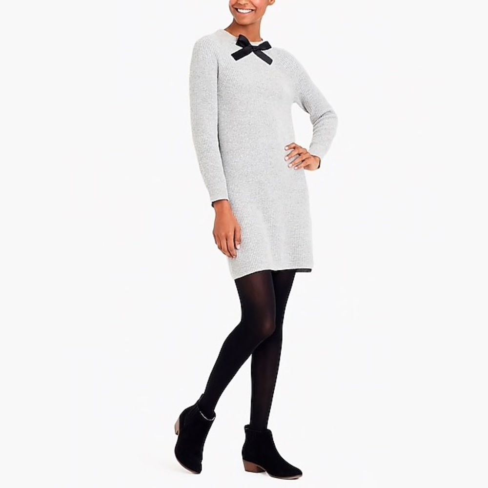SOLD 🔥J. CREW🔥 Cute Bow neck sweater dress - Picture 2 of 3